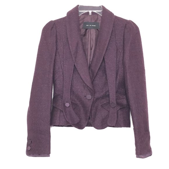MICHAA By Glam Single Button Blazer Jacket Coat CU - Picture 1 of 6